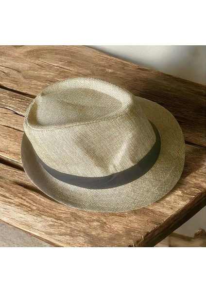 Fedora Hasır Şapka Bej