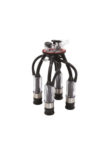 Süt Sağma Makinesi 240 cc Sağım Demeti (Özel Ölçü) (Şeffaf Kılıf / Silikon Memelik)