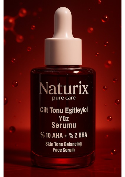 Renk Dengeleyici Serum | %10 Aha + %2 Bha | Kırmızı Peeling Etkisi 30 ml