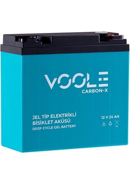 Voole 12V 24 Amper (Dik) Elektrikli Bisiklet Aküsü 5'lü Paket