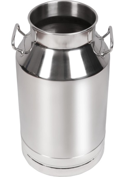 Süt Sağma Makinesi Paslanmaz Süt Güğümü (50 Litre Iki Kulplu Kapaksız Ø208 mm Geniş Ağız)