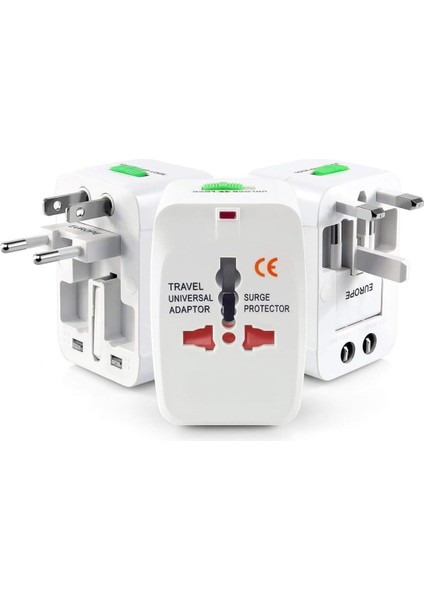 Evrensel Priz Çevirici Seyahat Tipi Universal Adaptör - Ingiliz, Amerikan ve Avustralya Fişi Dönüştürücü +150 Ülke Uyumlu