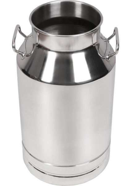 Süt Sağma Makinesi Paslanmaz Süt Güğümü (40 Litre Iki Kulplu Kapaksız Ø217 mm Geniş Ağız)