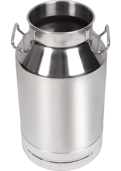 Süt Sağma Makinesi Paslanmaz Süt Güğümü (40 Litre Iki Kulplu Kapaksız Ø180 mm Dar Ağız)