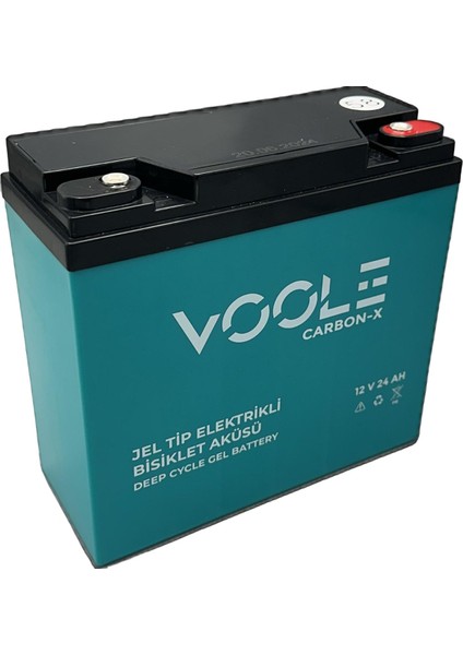 Voole 12V 24 Amper (Dik) Elektrikli Bisiklet Aküsü 4'lü Paket