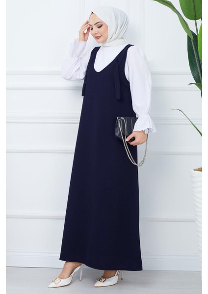 Nehir Örme Jile Elbise Lacivert HM2389