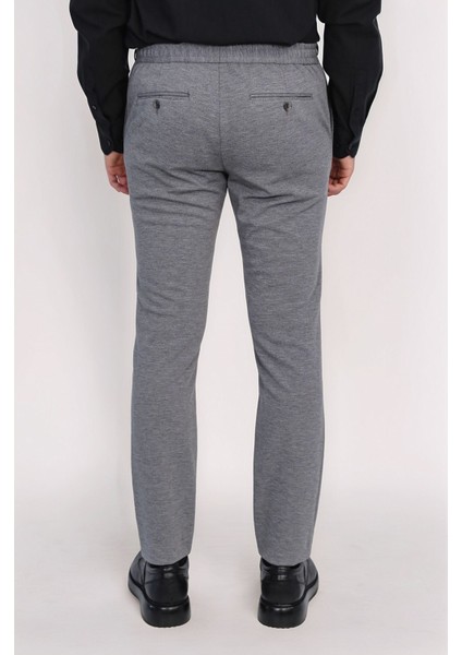 Jogger Kendinden Komple Kemerli Tek Pantolon Gri