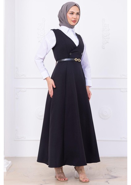 Kemerli Düğmeli Jile Siyah HM2741 fiyatları