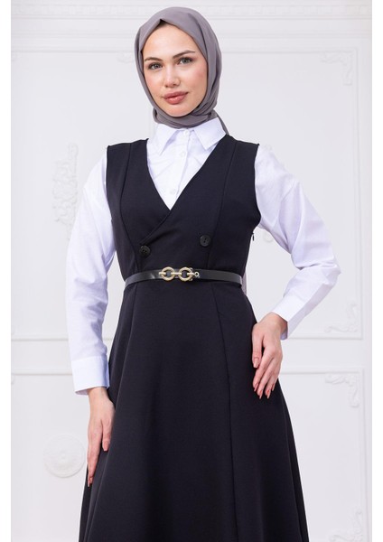 Kemerli Düğmeli Jile Siyah HM2741 modelleri