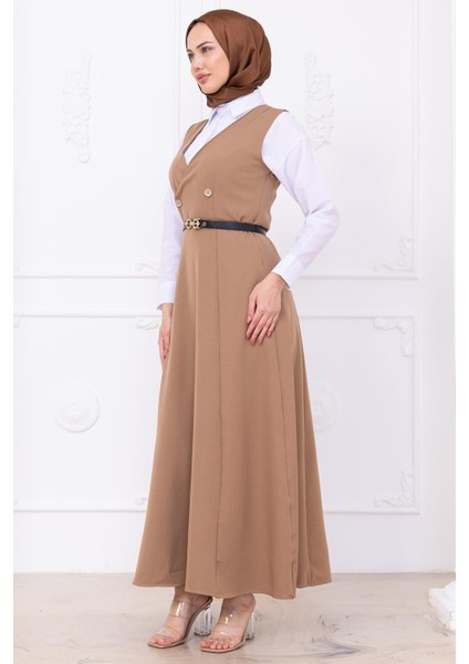 Kemerli Düğmeli Jile Vizon HM2741 modelleri