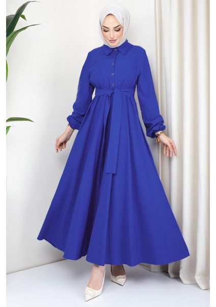 Kuşaklı Mevlana Elbise Mavi HM2105 fiyatları