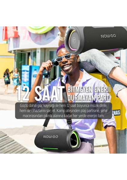 Nowgo Storm Lite 80w Rgb Super Bass Tws Party Speaker Taşınabilir Kablosuz Bluetooth Hoparlör fırsatları
