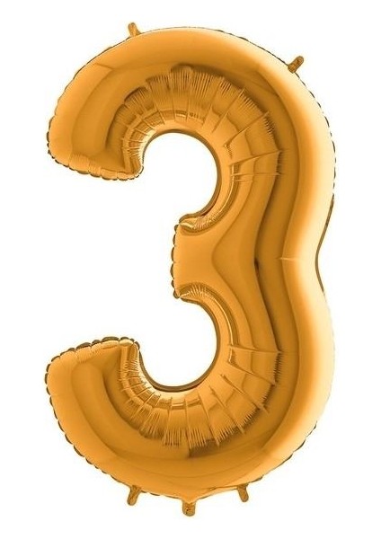 Gold Folyo Balon 3 Rakamı