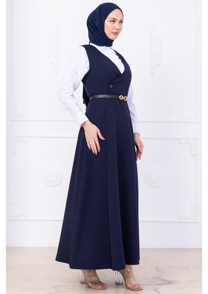 Kemerli Düğmeli Jile Lacivert HM2741 modelleri