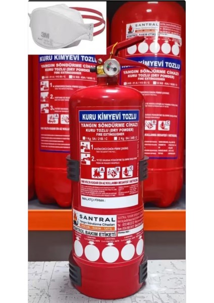 2 kg Abc Kkt Yangın Söndürme Tüpü Ev ve Araçlar Için Uygun 3M N95 Maske Hediye fiyatları