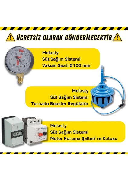 Süt Sağım Sistemi Vakum Pompa Seti (380V-50Hz-2,2kW) (750 L/dk - Yağlı) modelleri