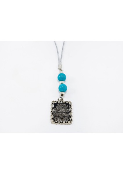 Turkuaz Doğal Taşlı Nazar Ayeti Araba Dikiz Ayna Süsü, Yeni Araba Hediyesi