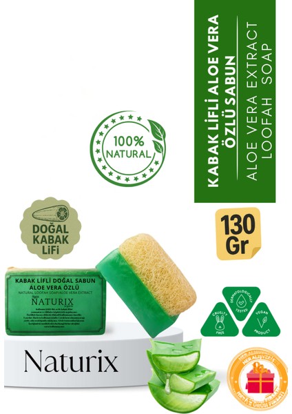 Kabak Lifli Aloe Vera Özlü Sabun