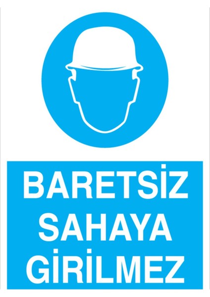 Baretsiz Sahaya Girilmez Uyarı Tabelası - 20X30 Alüminyum Kompozit Panel - KKB17
