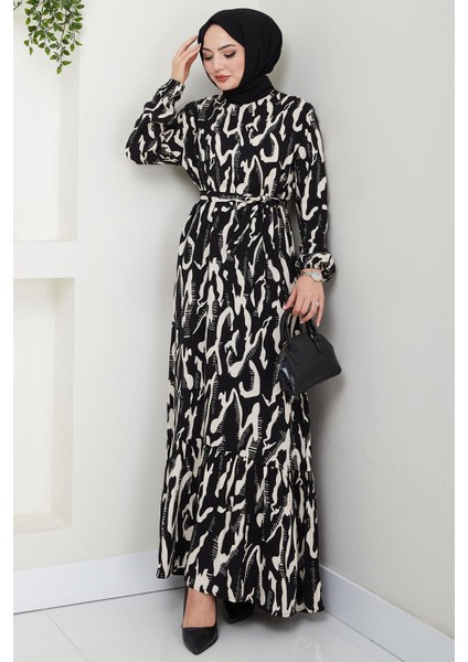 Mery Yazlık Viskon Elbise Krem HM2409 fiyatları