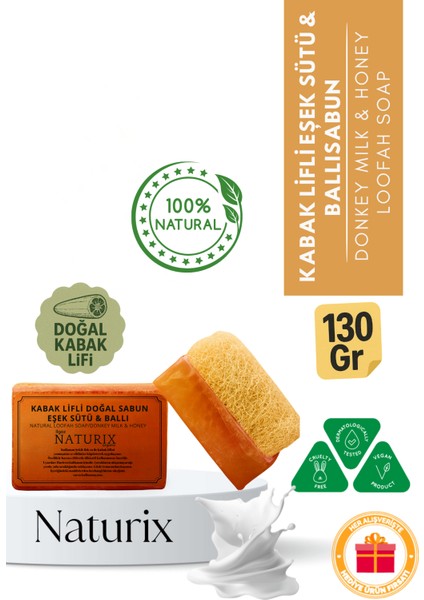 Kabak Lifli Eşek Sütü & Ballı Sabun 130 Gr