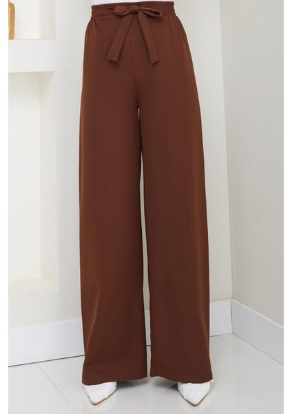 Bağlamalı Pantolon Kahverengi HM2782