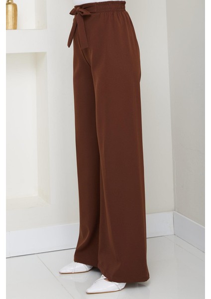 Bağlamalı Pantolon Kahverengi HM2782 fırsatları