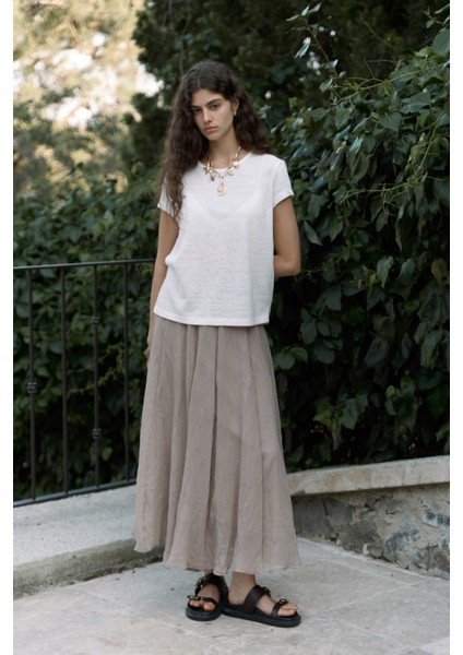 Suva Kısa Kol Ekru T-Shirt modelleri