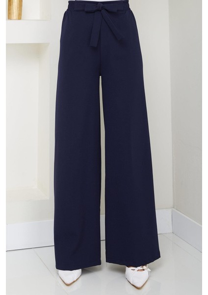 Bağlamalı Pantolon Lacivert HM2782