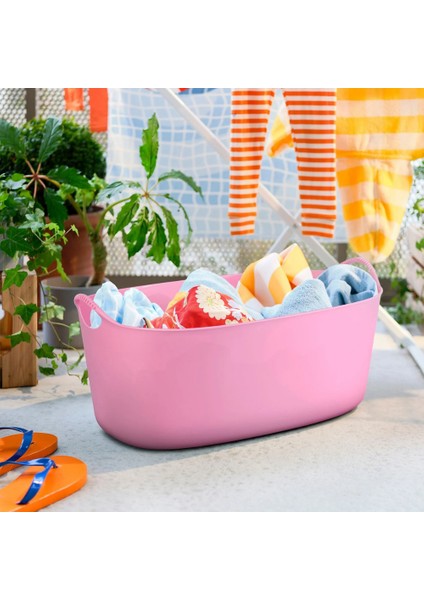 Torkıs Çamaşır Sepeti Pembe 35 Lt