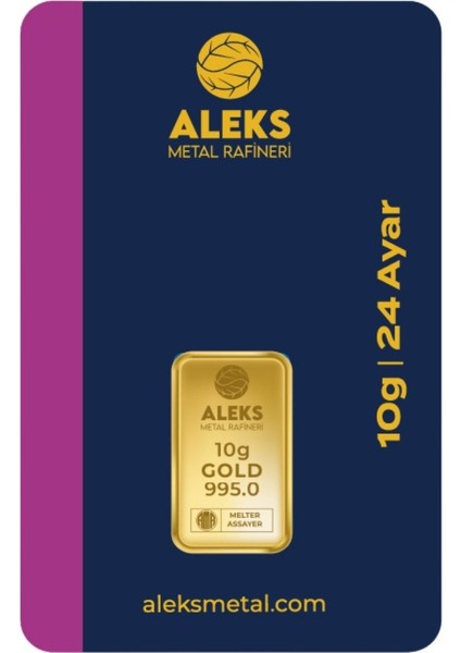 Agakulche 10 gr 995 24 Ayar Amr Külçe Altın