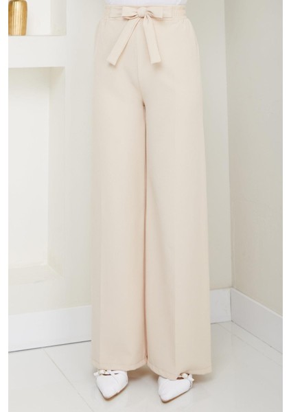 Bağlamalı Pantolon Bej HM2782