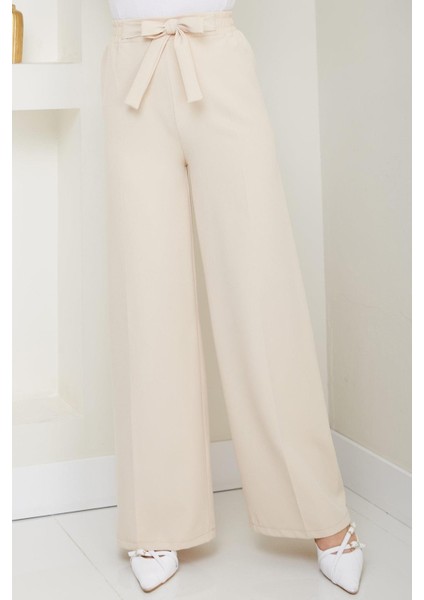 Bağlamalı Pantolon Bej HM2782 modelleri