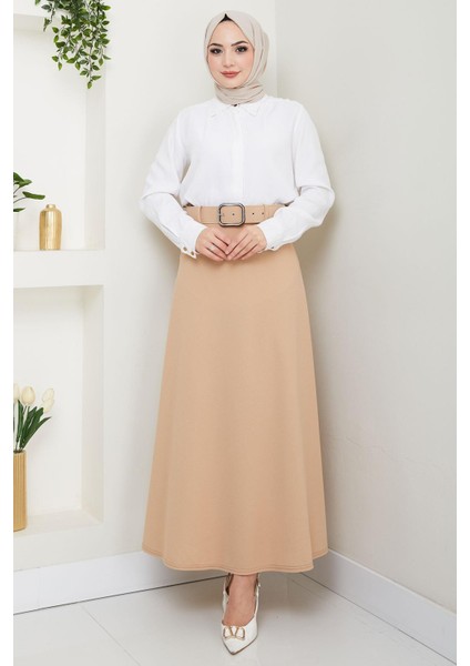 Kemerli Mevlana Etek Bej HM2370