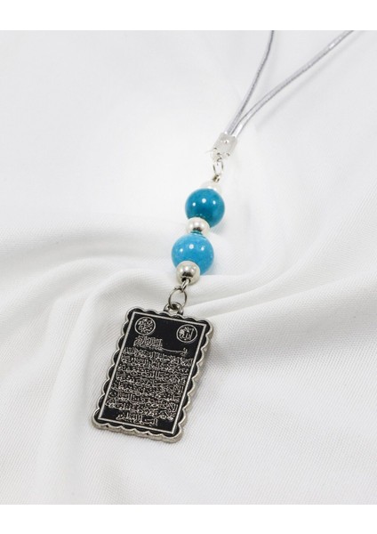 Turkuaz Doğal Taşlı Ayetel Kürsi Araba Dikiz Ayna Süsü, Yeni Araba Hediyesi modelleri