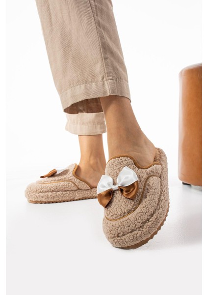 Bej Papyon Kışlık Kadın Terlik fırsatları