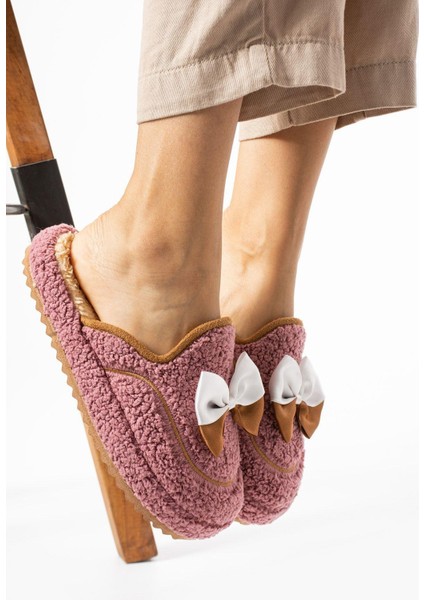 Kadın Moda Devrin Vişne Papyon Kışlık Terlik Yumuşak Tekstil Malzeme ile Evde Rahatlık indirimleri