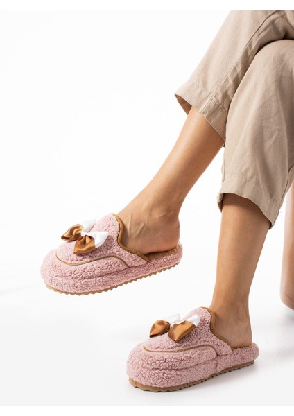Pudra Papyon Kışlık Kadın Terlik modelleri