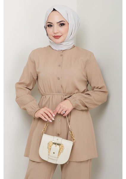 Hakim Yaka Gömlekli Ikili Takım Vizon HM2688 fiyatları