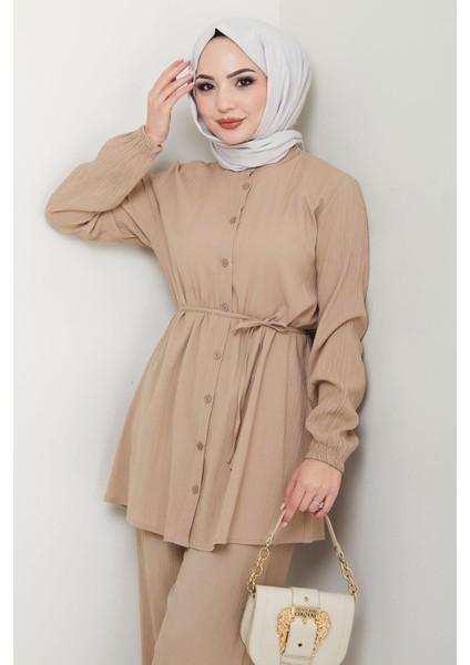 Hakim Yaka Gömlekli Ikili Takım Vizon HM2688 indirimleri