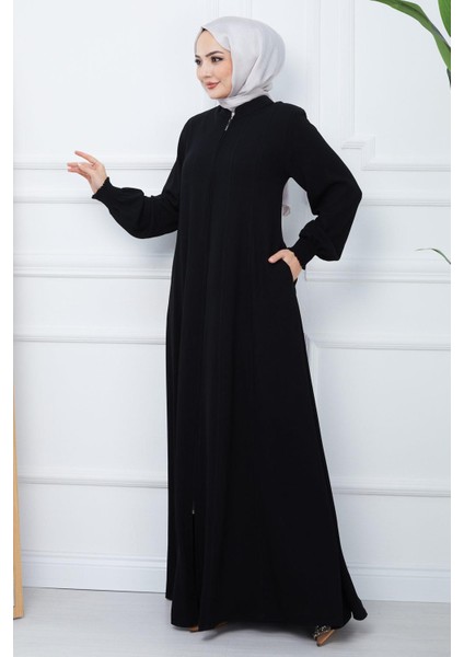 Parçalı Mevlana Ferace Siyah HM2362 modelleri