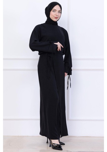 Yandan Bağlamalı Ayrobin Etekli Takım Siyah HM2738 fiyatları