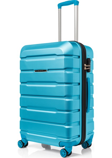 Unisex 4 Tekerli Kilitli Orta Boy Valiz Bavul