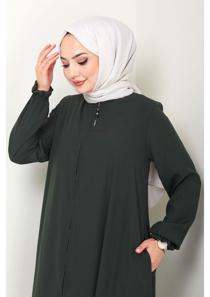 Büyük Beden Mevlana Ferace Haki HM02153 modelleri