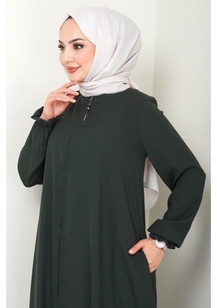 Büyük Beden Mevlana Ferace Haki HM02153 indirimleri