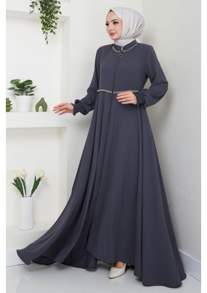 Nakışlı Mevlana Ferace Antrasit HM2359 fiyatları