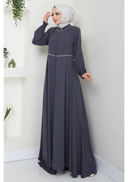 Nakışlı Mevlana Ferace Antrasit HM2359 modelleri