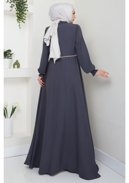 Nakışlı Mevlana Ferace Antrasit HM2359 indirimleri