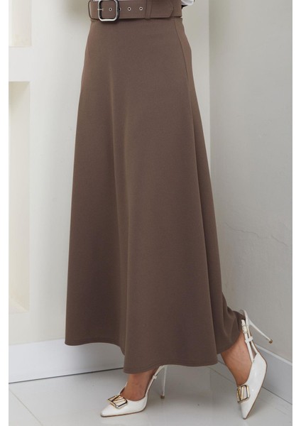 Kemerli Mevlana Etek Kahverengi HM2370 fırsatları
