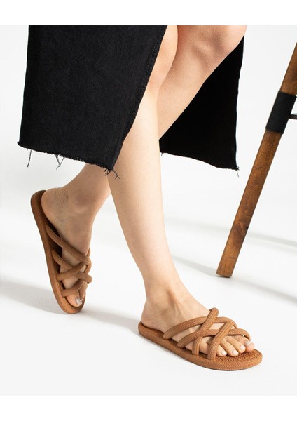 Gz12494 Bakır Hasır Görünümlü Kaydırmaz Terlik Havuz Deniz Plaj Terliği fiyatları